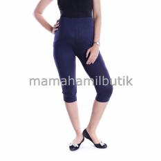 Mama Hamil Celana Hamil Legging Kaos Pendek Polos Modis - Biru