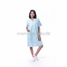 Mama Hamil Daster Hamil Piyama Majesty Full Kancing Motif Doraemon Kitty - Biru Muda