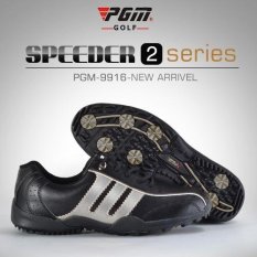 Man Fashion Sport Golf Sepatu Ukuran 39-44 Warna Hitam Perak-Intl