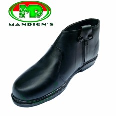 Mandiens PDH BT.02 Sepatu Kulit Asli Boots Pria TNI Polri – Hitam