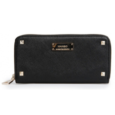 MANGO Studded Saffiano Efek Dompet (Hitam)-Intl
