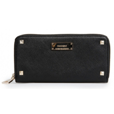 MANGO Studded Saffiano Efek Dompet (Hitam)-Intl