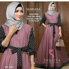 Mariana Dress Polka - Baju Muslim Wanita - Dress Polkadot - Baju Gamis Wanita - Gamis - Gaun - Gamis Katun