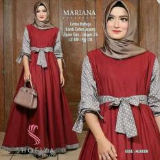 Mariana Polka Dress Maxy Baju Cewe Baju Hijab Baju Pesta Fashion Cewe Gamis Grosir Murah