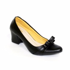Marlee Sepatu Pantofel Wanita Block Heels PTA-02 Hitam