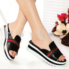 Marlee Wedges Platform Sandal ME-16 Hitam
