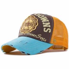 Marlow Jean Topi Baseball Snapback Breakdowns Cap Korean Style - Coklat Orange