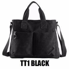 Martin Versa Tas Travel laptop 14Inchi TT1 Pria Selempang Slempang slingbag Kanvas Impor Import Best Seller - Black