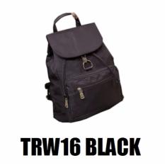 Martin Versa Tas TRW16 Backpack impor import Ransel Wanita Kanvas Nylon - Black