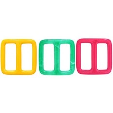 Mary Kerajinan Tangan Wanita Set dari 3 Buatan Tangan Poly Syal Cincin Curved Persegi Kuning Giok Merah-Internasional