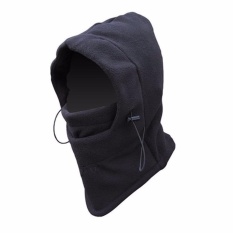 Masker Buff Balaclava Multifungsi Ninja Kupluk Polar 6 In 1 Full Face - Black
