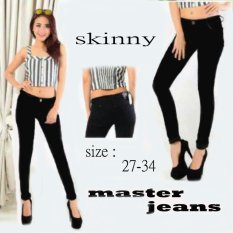 Master Jeans Celana wanita skinny- Hitam size 27-34