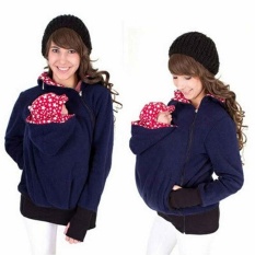 Ibu Bersalin Jaket Kanguru Carrier Hoodies Hamil Pakaian Luar Mantel Hangat-Intl