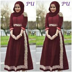 Maxi dress brukat gaun pesta modern, kebaya brukat Maron Manole Ori