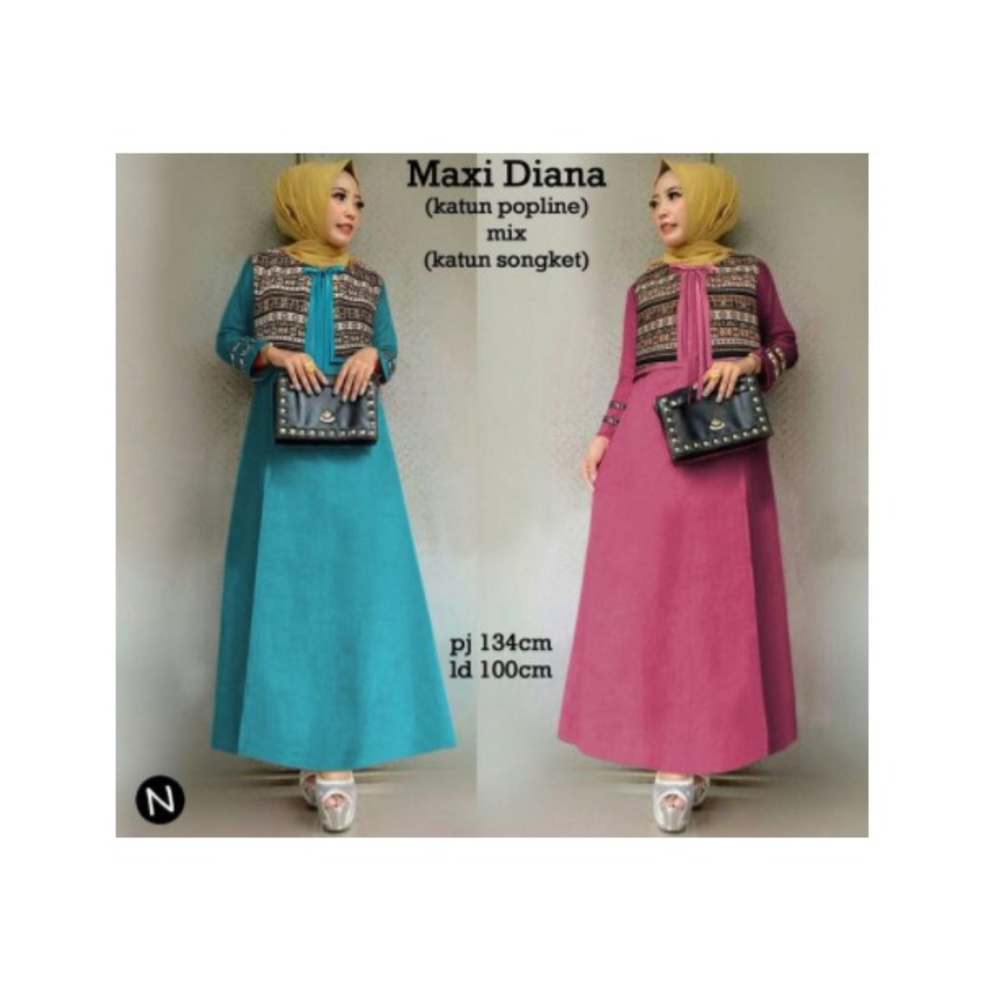 Maxi Dress Naura/ Busana Muslim Wanita Longdress / Baju Gamis Muslimah