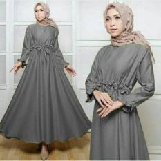 Maxi Ega Abu Fashion Wanita Gamis Dres Baju Muslim