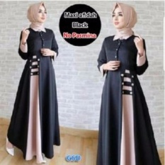 Maxi Gamis Syari Afida Simple Elegant - Hitam