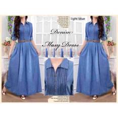 Damai Fashion - Maxi Rample Denim (tanpa belt) - konveksi murah