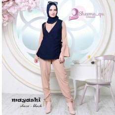 Baju Wanita Jumpsuit/Dress Wanita/Baju Tidur & Santai/Wanita Hijab Atasan Muslimah /WanitaKemeja/Batik Pria/Pakaian wanita tradisional/Dress Ukuran Besar/WanitaBaju Kurung/Lingerie Seksi/Baju Pantai & Aksesori/ WanitaTunik MAYASHIE 2IN 1 MOCCA
