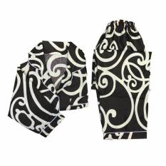 Media Fashion Shop - Baju Tidur Wanita Piyama Longpants,Motif Uril Brow, Warna Coklat, Baju Lengan Panjang Celana Panjang ,Lembut,Dingin,Bagus,Laris,Murah,Bahan Katun Import,Ld 104 – 106 cm, All size,Best Seller