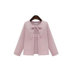 Media Fashion Shop - Baju Wanita Asia - Blouse Korea - Atasan Wanita - Baju Cardy Helena – Baju Formal/Santai Wanita Terbaru - Motif Polos - Keren,Bagus,Laris,Murah - Bahan Twiscone – Lengan panjang,Warna pink - Fit to L