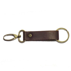Mekafa Key Chain Leather Brown EX1 - Gantungan Kunci Kulit Coklat