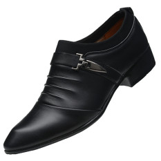 Mempelai Pria Korea Fashion Style Studio Untuk Mengambil Gambar Gaun Pengantin Sepatu Show Sepatu Kulit (7215 Matte Hitam (Harga Spesial 45 Yuan))