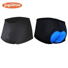 Pria 3D Gel Padded Sepeda Celana Pendek Hitam dan Biru- Internasional