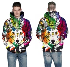 Pria dan Wanita Fashion Leisure 3D Printing Hoodies (Ukuran: S-6XL)-Intl