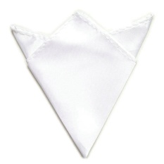 Pria Fashion Pernikahan Partai Tudung SOLD Warna Saku Persegi Saputangan Warna: Putih-Intl