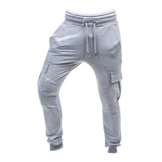 Pria Gimnasium Olahraga Lari Longgar Pant Sesuai Ramping Jogging M-3XL Kasual Latihan Celana Ringan Grey-Internasional