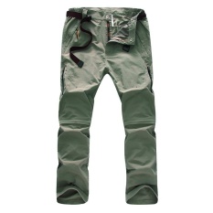 Men Waterproof Outdoor Celana Bersepeda Breeches Outdoor Trouper Two Detachable Disjointed Celana Abu-abu Muda-Internasional