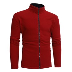 Laki-laki Musim Gugur Musim Dingin Kutub Bulu Sweatshirt Atasan Jaket Mantel Lebih Tahan DR-Internasional