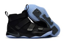 Men's Black Sneakers LeBron James Mid Top Soldier 11 Sports Original 2017 FMVP NBA Bsketballs Shoe King James (40-45) - intl
