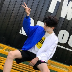Men's Coat Di Musim Semi dan Musim Gugur Musim 2017 Tren Baru Korea Style Loose BF Ulzzang Hip-Pop Jaket Minimalis Street Gaya-Intl