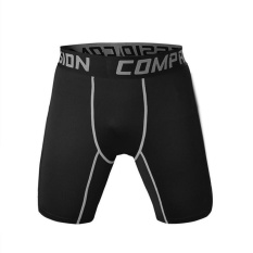 Men's Jogging Sweat-soaked Bernapas Kering Shorts-Putih-Intl