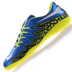 Men's Outdoor Sports Sepatu, Kompetisi Profesional AG Futsal Sepatu Latihan, Lima Rumput-Biru-Intl