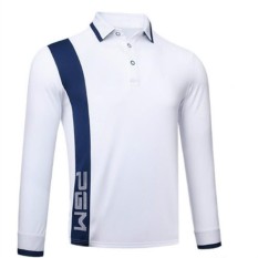 Pria T-shirt Pakaian Golf dengan A Yang Sama dari Windbreaker (Putih)-Intl