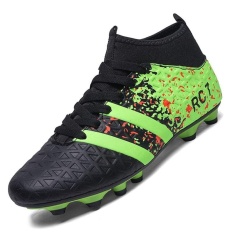 Pria/Boy Anak Sepak Bola Cleat Turf Sepak Bola Sepak Bola Sepatu TF/AG Hard Court Sneakers-Hitam-Intl