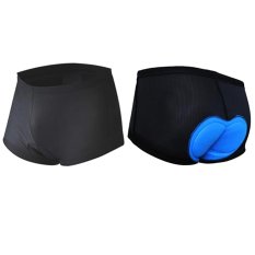 Pria 3D GEL Padded Sepeda Celana Pendek Biru-Intl