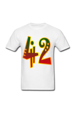Pria 42 PNG Custom T-Shirt untuk Putih