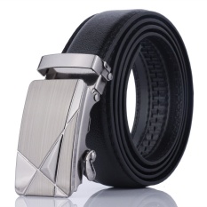 Men's Fashion Belt dengan Gesper Paduan Seng untuk Pria Fashion Suite Dasi Kasual Kemeja Kain Dompet Pinggang 130 Cm -Intl