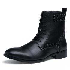 Pria Fashion Bisnis Kulit Boots Ankle Boots Formal Sepatu
