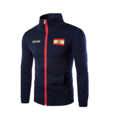 Pria Fashion Casual Printing sweater Korea Olahraga Jaket NAVY