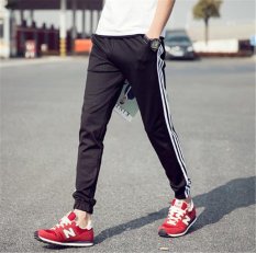Men's Fashion Sport Menjalankan Jogger Baggy Pants Kasual Celana Harem Gym Sweatpants-Intl