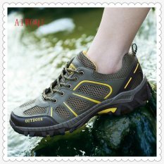 Pria Rendah Tahan Air Non-slip Sepatu Hiking Outdoor Climbing Shoes-Intl