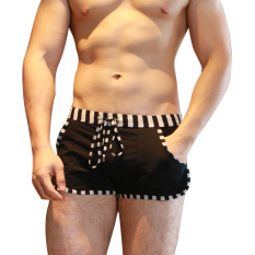 Pria Olahraga Celana Pendek Pakaian Dalam Boxer Shorts Gym Short Pants (hitam) M-Intl