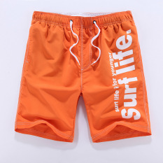 Men's Summer Fashion Sejuk dan Nyaman Pantai Pria (Oranye)