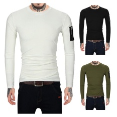 Men's T-shirt Long Sleeves Body Clothes Men's Clothing 2017 Autumn New Youth T-shirt Bottoming Tide Tide - intl