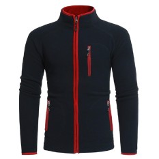 Pria Musim Gugur Musim Dingin Kutub Bulu Sweatshirt Atasan Jaket Mantel Lebih Tahan DR-Internasional